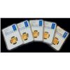 Image 1 : (5) 2021 $10 Gold Eagle Type 2 First Day NGC MS70