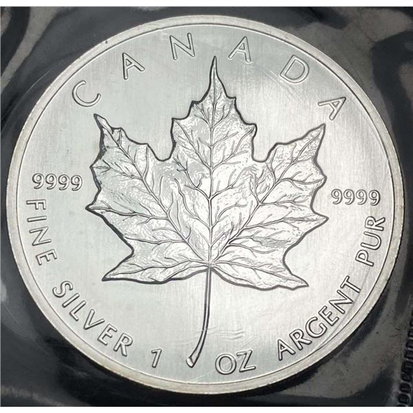 1989 Canada $5 Maple Leaf 1 ozt .9999 Silver