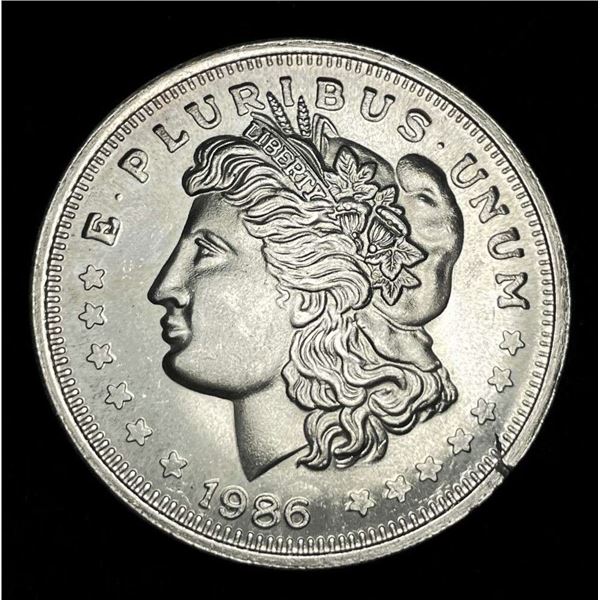 1986 Morgan Dollar Design 1 ozt .999 Silver Trade Unit