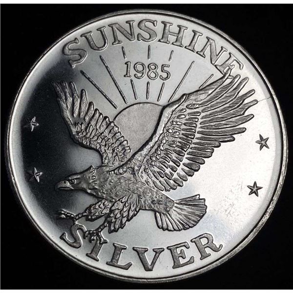 1985 Sunshine Mining Eagle 1 ozt Proof .999 Silver