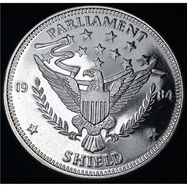 1984 Parliament Shield Proof 1 ozt .999 Silver