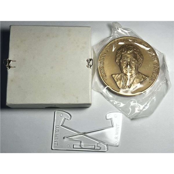 1980 U.S. Mint Kenneth Taylor Canadian Ambassador Display Medal