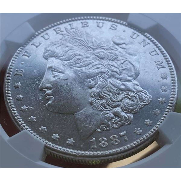 1887 Morgan Silver Dollar NGC Brilliant Uncirculated