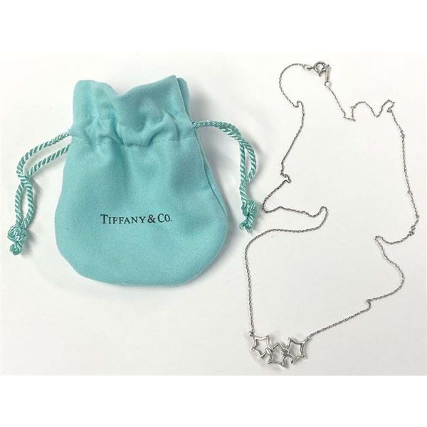 Tiffany & Co. Triple Open Star Necklace .925 Sterling Silver