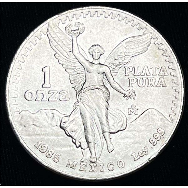 1985 Mexican Libertad 1 ozt .999 Silver