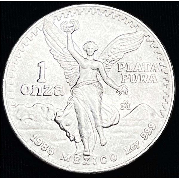 1985 Mexican Libertad 1 ozt .999 Silver