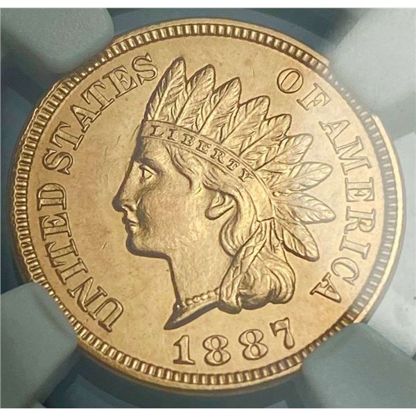 1887 Indian Head Cent MS65 RD