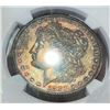 Image 1 : Exquisite Rainbow Color 1883-S Morgan Silver Dollar NGC AU53