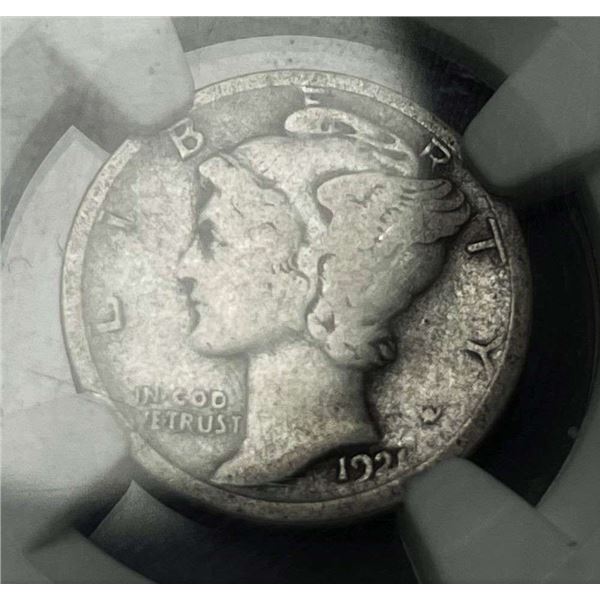 1921 Mercury Silver Dime NGC AG3