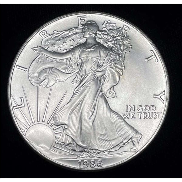 First Year 1986 American Silver Eagle MS69
