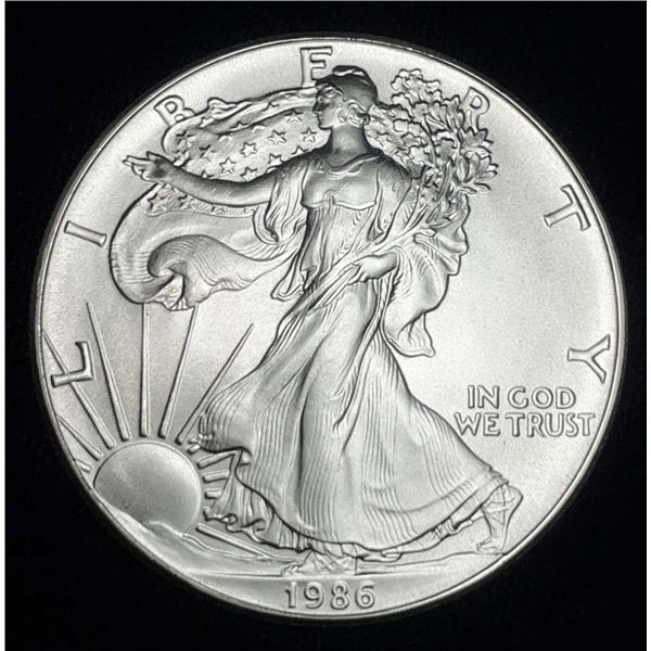 First Year 1986 American Silver Eagle MS69