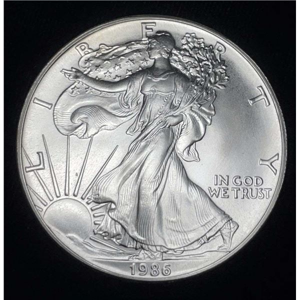 First Year 1986 American Silver Eagle MS69