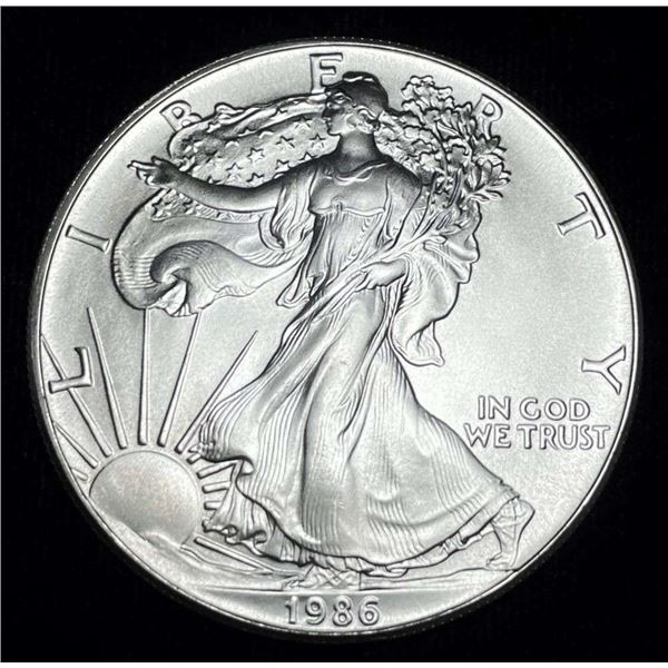 First Year 1986 American Silver Eagle MS69