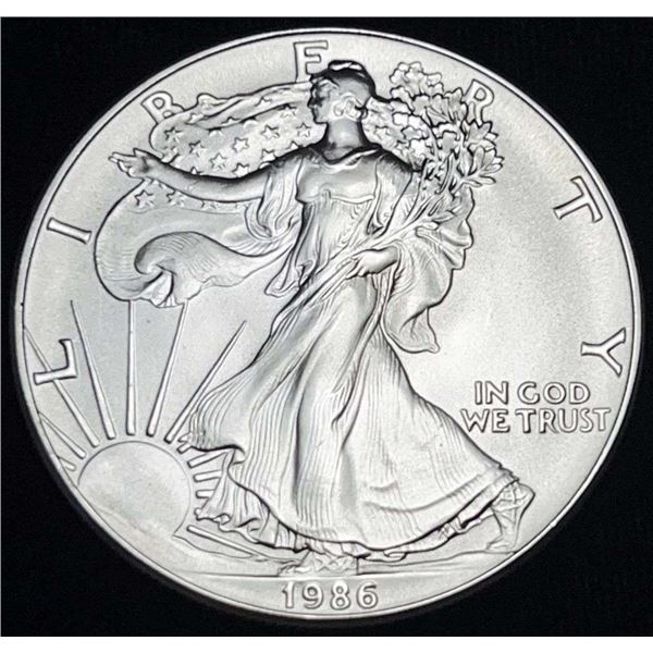 First Year 1986 American Silver Eagle MS69