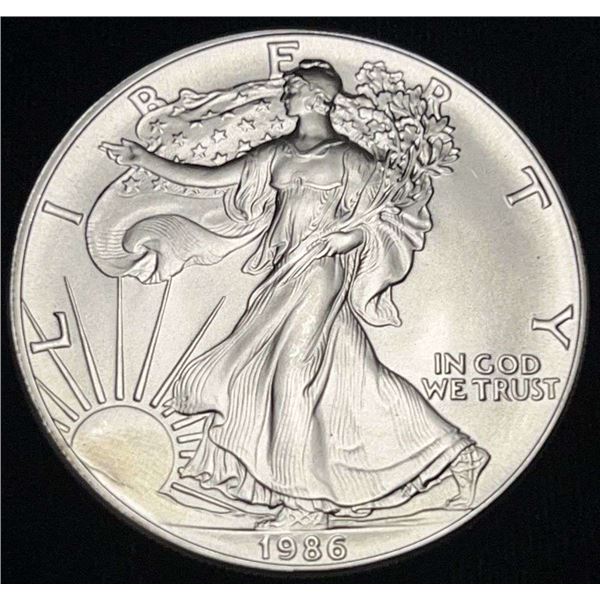 First Year 1986 American Silver Eagle MS69