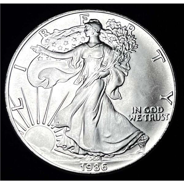First Year 1986 American Silver Eagle MS69