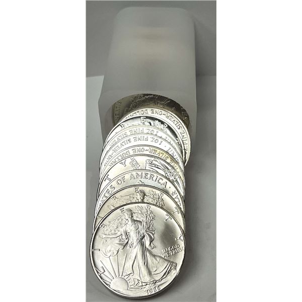 Original Treasury Roll (20-coins) First Year 1986 American Silver Eagle