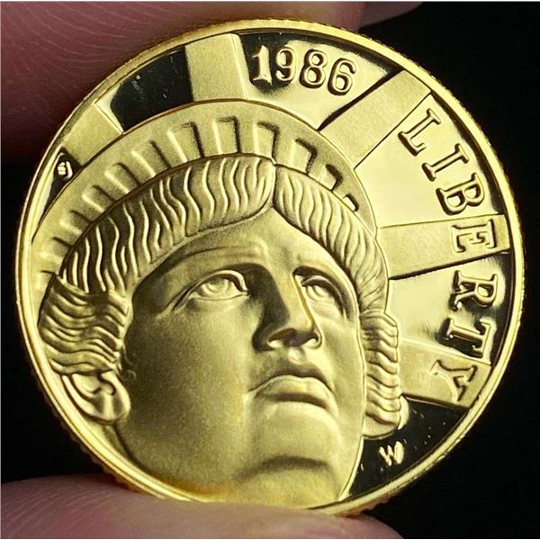 1986-W Statue Of Liberty Proof $5 Gold