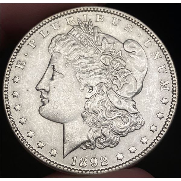 1892 Morgan Silver Dollar AU Details