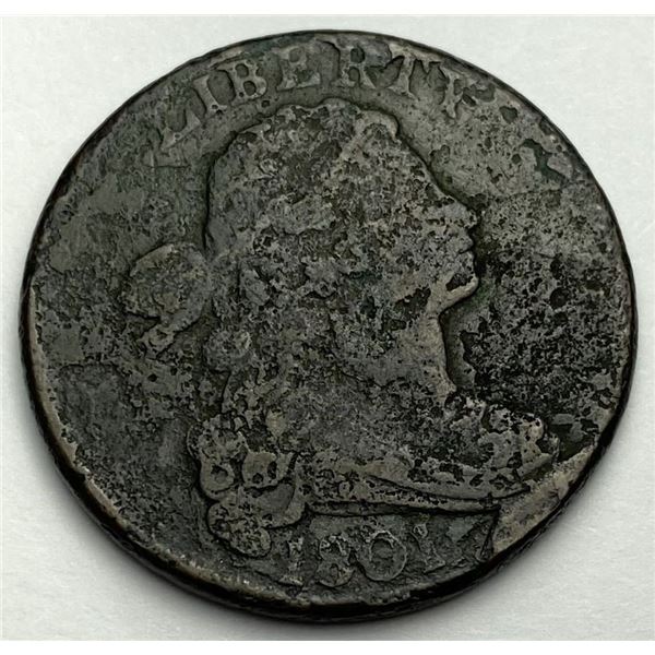 1801 Draped Bust Large Cent VG Details