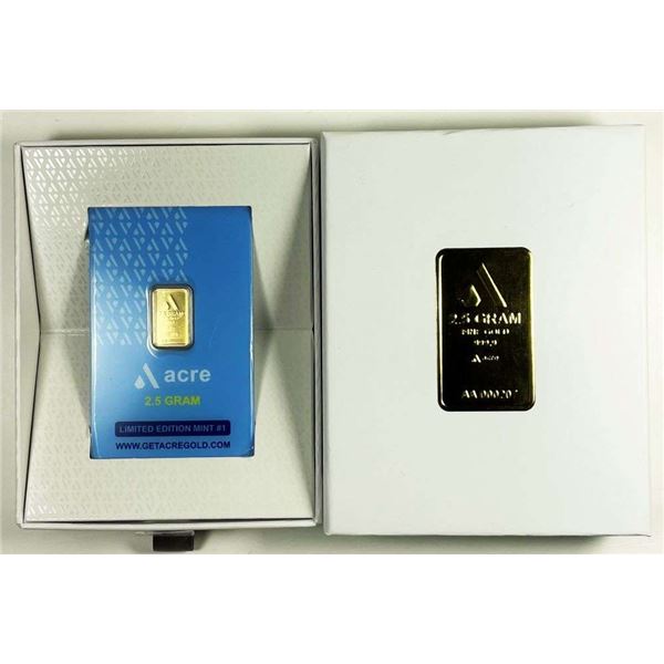 Acre 2.5 Gram .9999 Gold Bar