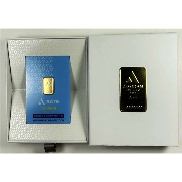 Acre 2.5 Gram .9999 Gold Bar