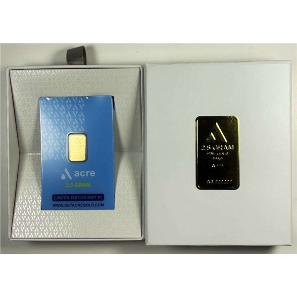 Acre 2.5 Gram .9999 Gold Bar