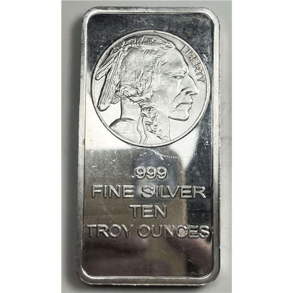 Buffalo 10 ozt .999 Silver Bar