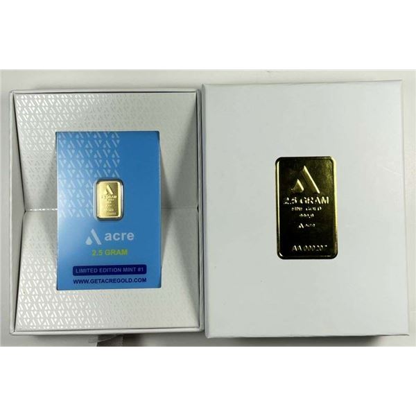 Acre 2.5 Gram .9999 Gold Bar