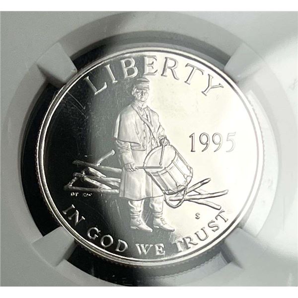 1995-S Civil War Battlefields Half Dollar NGCX Proof 9.9 Ultra Cameo
