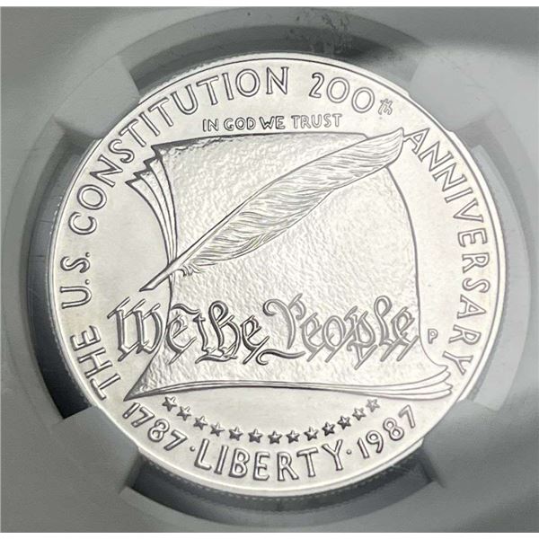 1987-P Constitution Bicentennial Silver Dollar NGC MS69