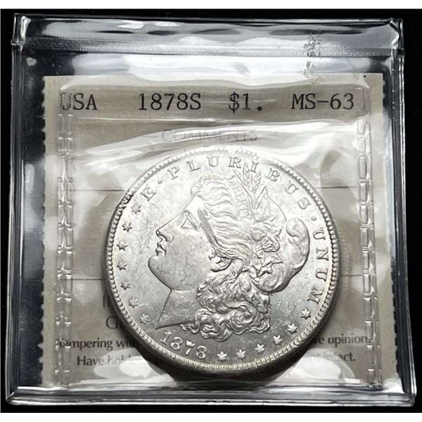 1878-S Morgan Silver Dollar MS63