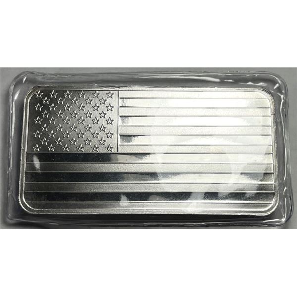 SilverTowne American Flag 10 ozt .999 Silver Bar