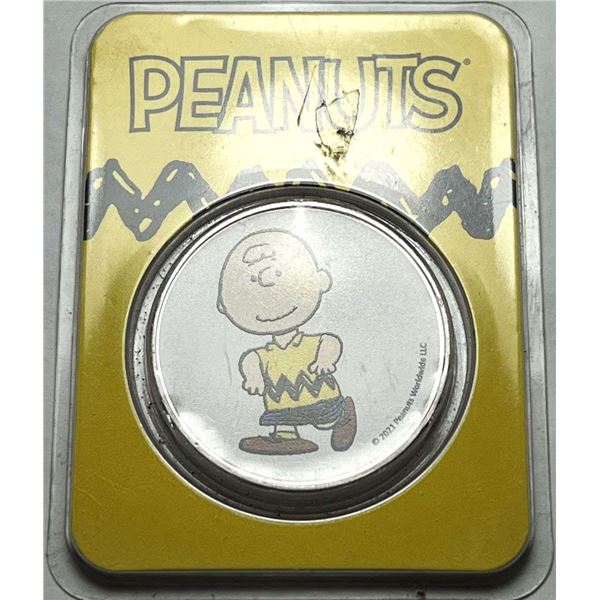Colorized 2021 Charlie Brown Peanuts 1 ozt .999 Silver