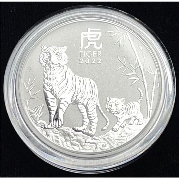 2022-P Australia Year Of The Tiger 1/2 ozt .9999 Silver 50c