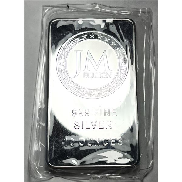 JM Bullion 10 ozt .999 Silver Bar