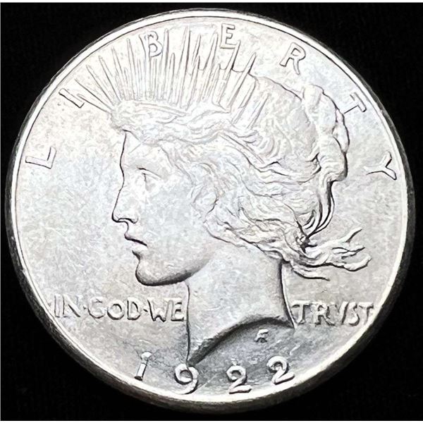 1922-S Peace Silver Dollar Choice AU