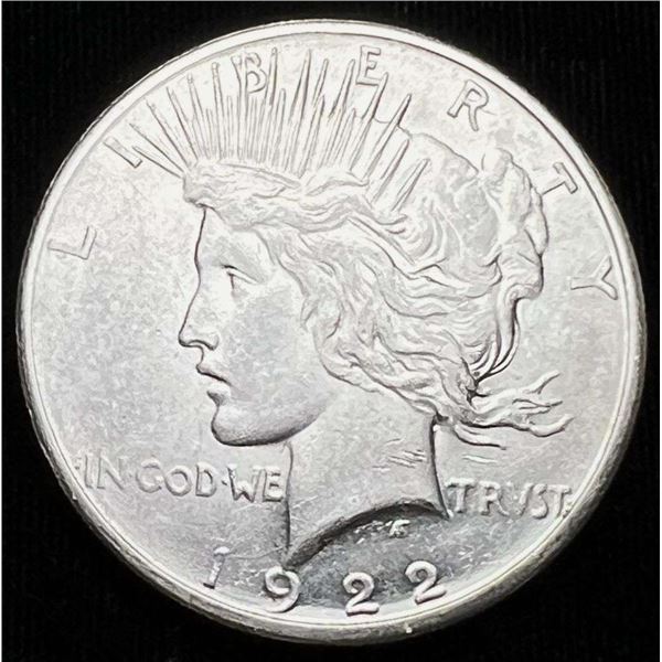 1922-S Peace Silver Dollar Choice AU