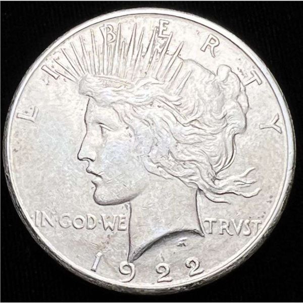 1922-S Peace Silver Dollar Choice AU