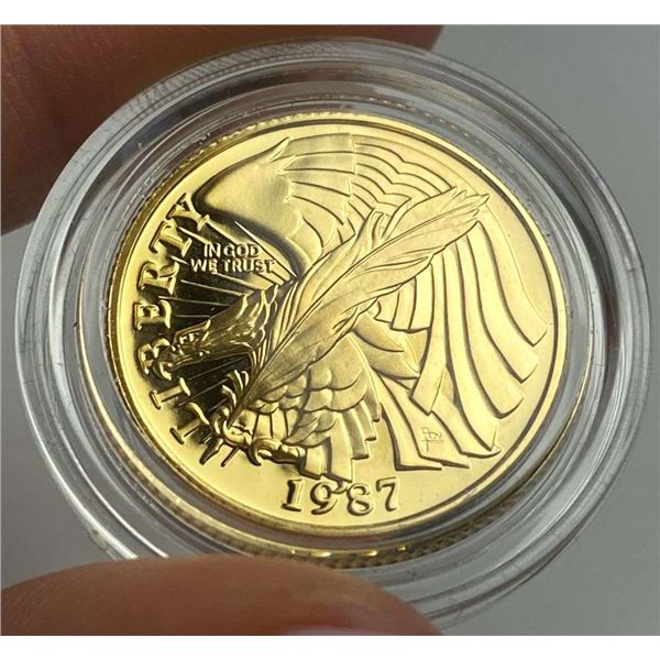 1987-W United States "Constitution" Commemorative $5 Gold PF69+