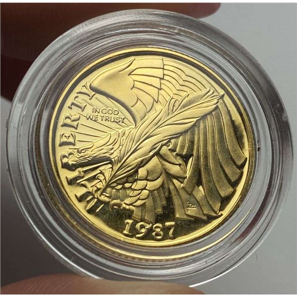 1987-W United States "Constitution" Commemorative $5 Gold PF69+