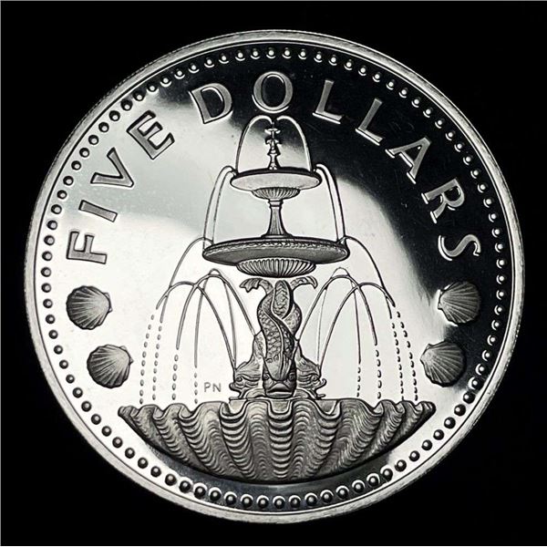 1973 Silver Barbados Proof $5 .7999 ozt ASW