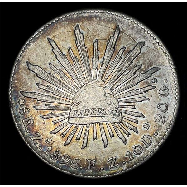 1896 Mexico Silver 8 Reales .7859 ozt ASW