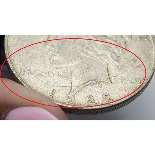 Mint Error! 1922-D Peace Silver Dollar