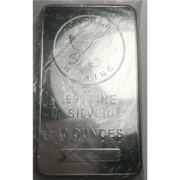 Sunshine Minting Eagle 10 ozt .999 Silver Bar