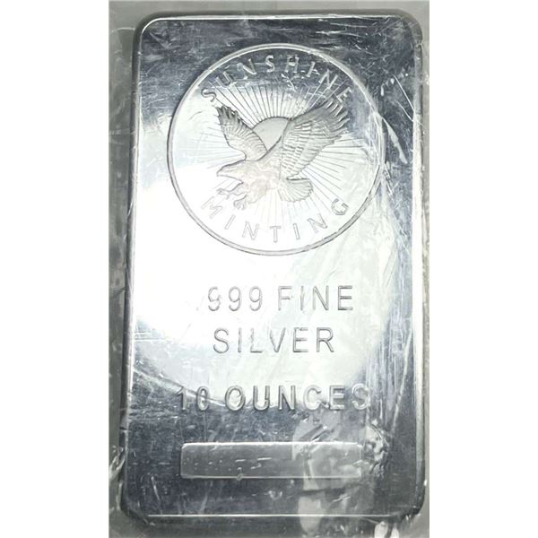 Sunshine Minting Eagle 10 ozt .999 Silver Bar
