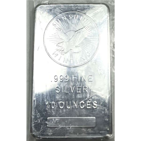 Sunshine Minting Eagle 10 ozt .999 Silver Bar