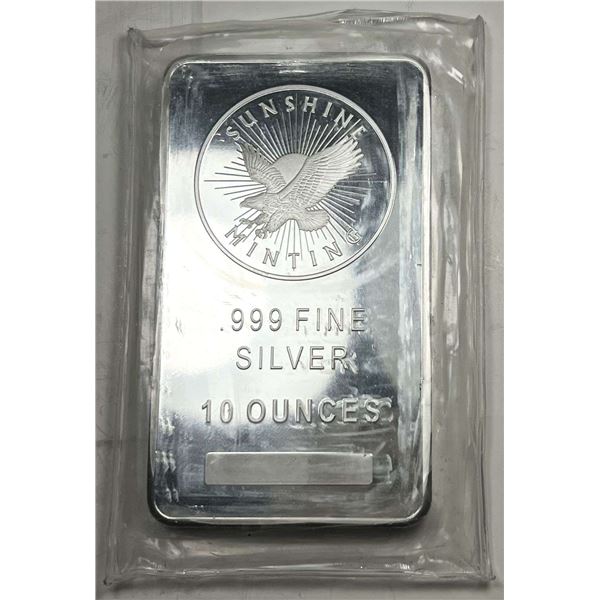Sunshine Minting Eagle 10 ozt .999 Silver Bar