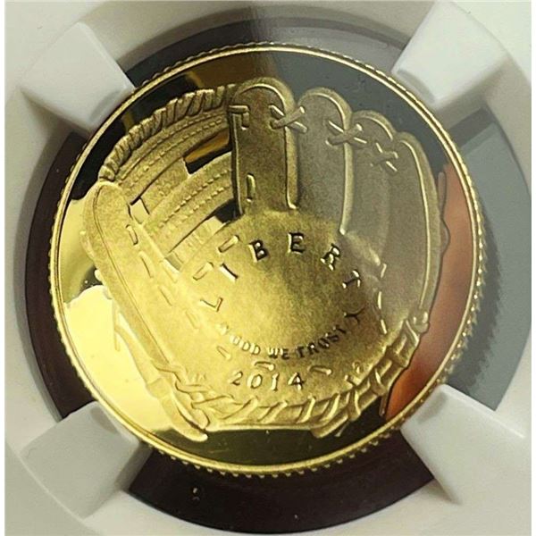 2014-W Baseball Hall of Fame $5 Gold NGC PF70 Ultra Cameo Early Releases