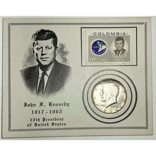 Rare Original 1964 John F. Kennedy Memorial Silver Medal First Day